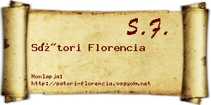 Sátori Florencia névjegykártya